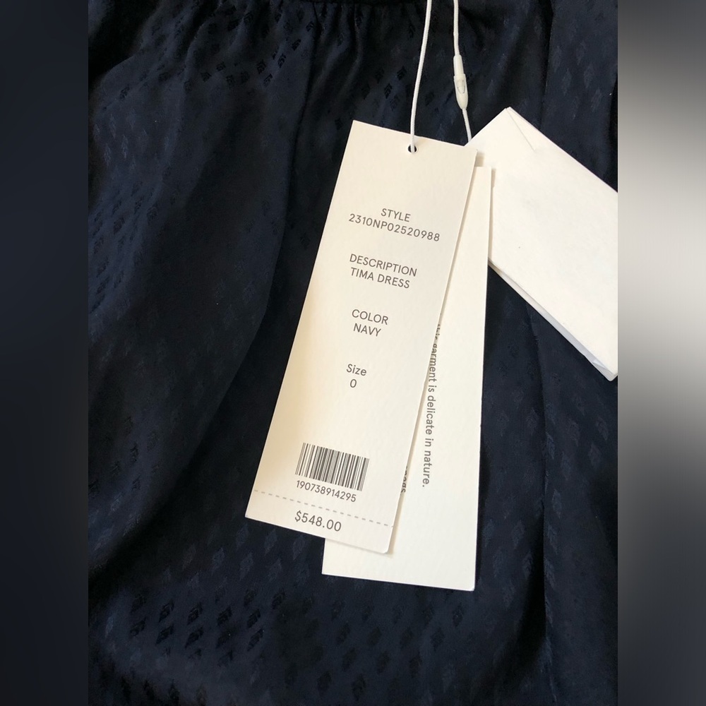 Veronica Beard Women’s 0 Tima Ruched Sides High-Collar Mini Dress in Navy - NWT! - Picture 8 of 15